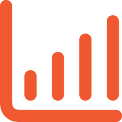 Bar chart rounded icon