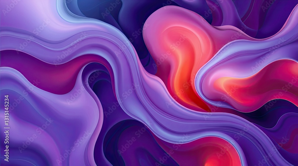 Poster experience the beauty of a colorful abstract artwork that showcases flowing shapes and a blend of so