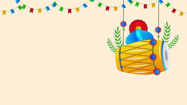 Indian Festival Vaisakhi Horizontal Animated Background