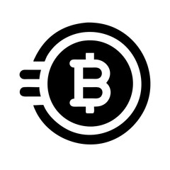 Obraz premium Bitcoin icon representing cryptocurrency and digital finance on a minimalistic background