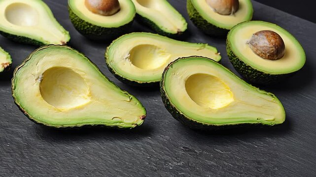 Whole and Sliced Avocado Display