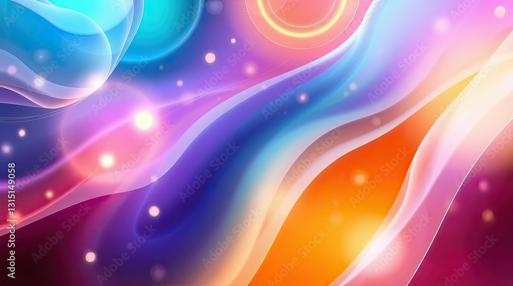 Aufkleber vibrant and soft colors blend seamlessly to create a stunning abstract artwork. flowing shapes inter