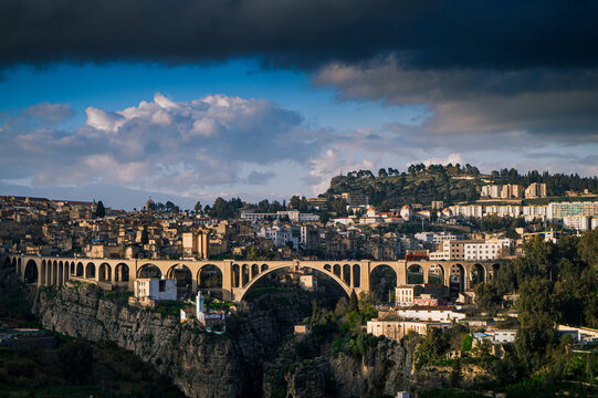 sidi rached bridge from constantine algeria