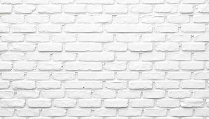 Fototapeta premium Clean seamless white brick wall texture background, architecture, old