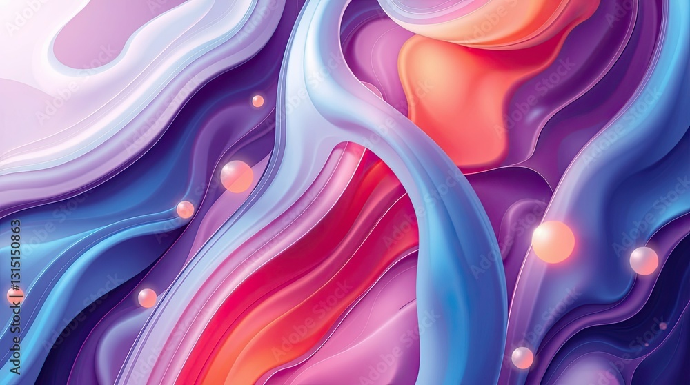 Poster this captivating abstract background showcases flowing shapes in various soft colors creating a sere