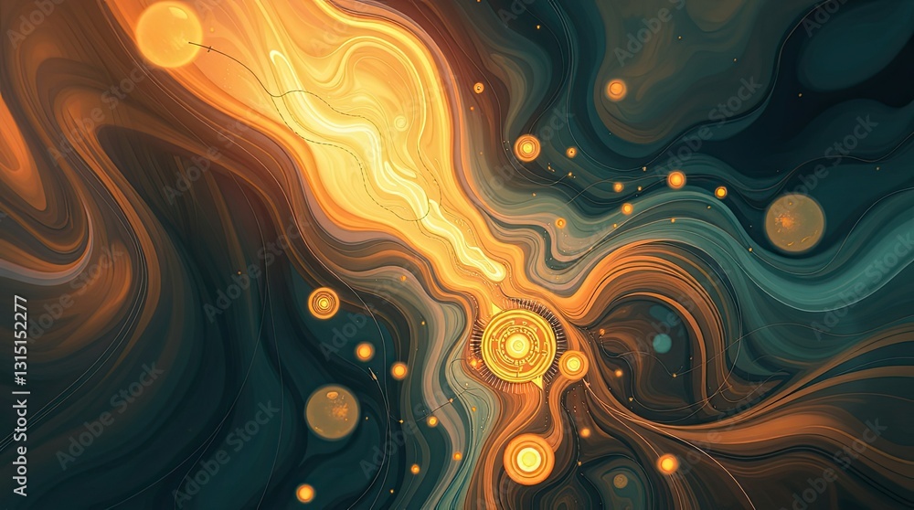 Poster this artwork features a captivating blend of soft and vibrant colors flowing together creating an en