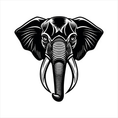 elephant head vector