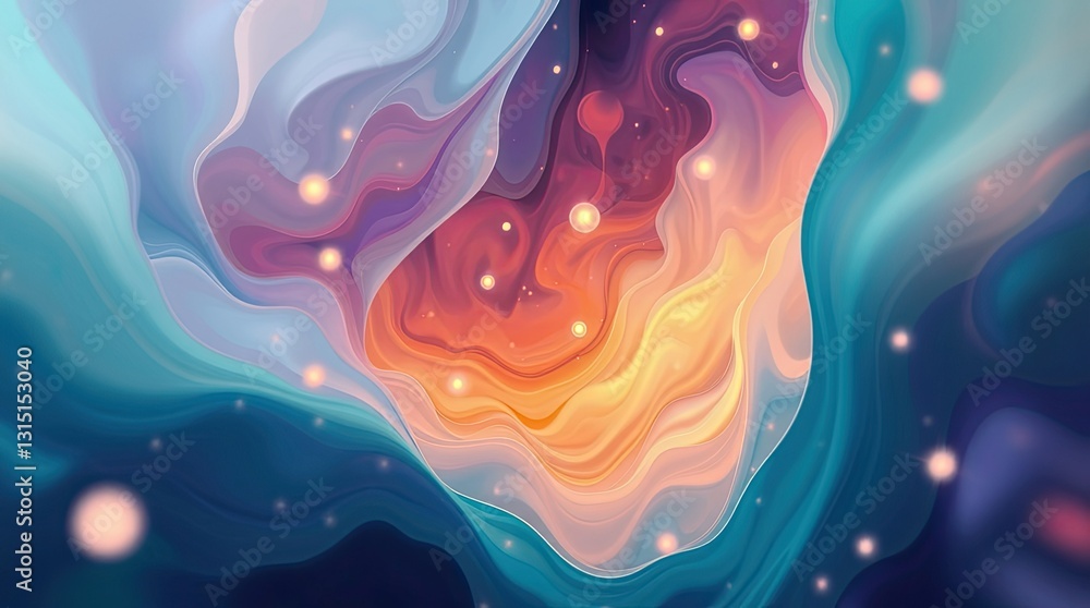 Aufkleber soft gradients blend beautifully in this abstract background art creating a captivating and colorful