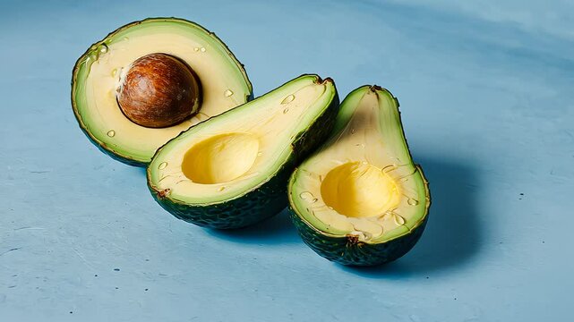 Whole and Sliced Avocado Display