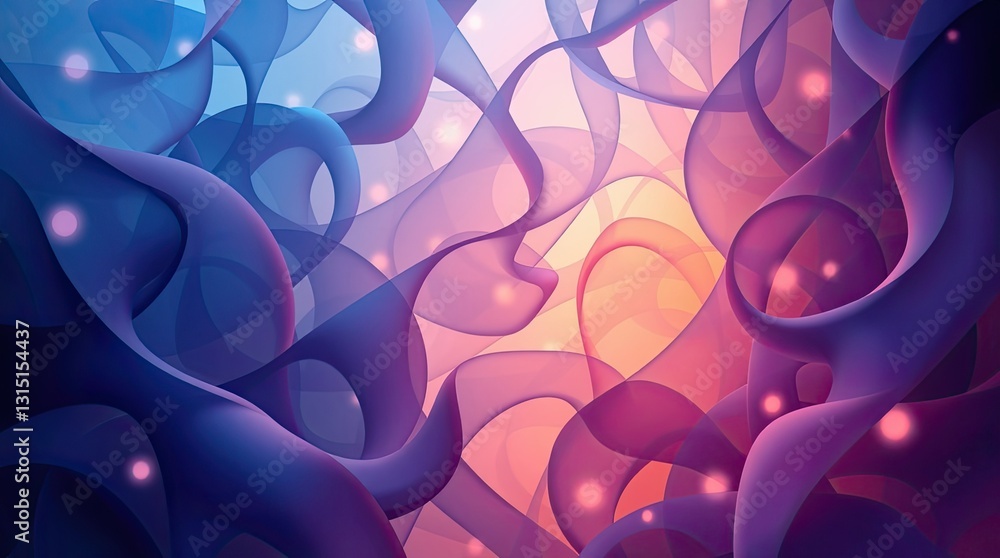 Poster an intricate blend of soft colors and flowing shapes creates a captivating abstract background that 