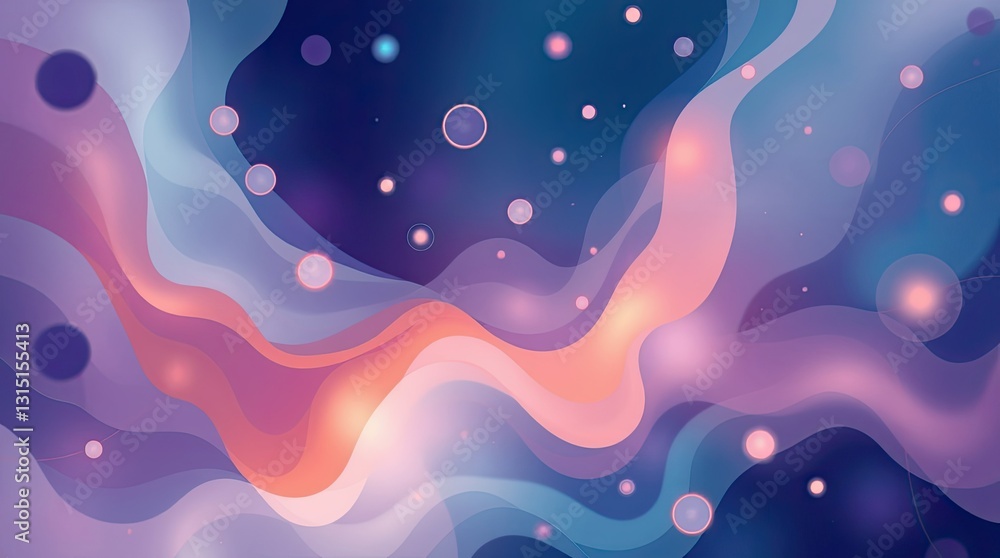 Poster a mesmerizing array of soft colors creates an abstract background filled with swirling shapes gentle