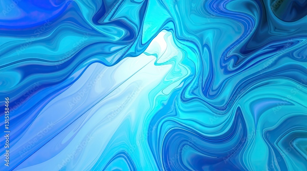 Aufkleber flowing waves of soft colors mix together to create a serene and enchanting abstract composition evo