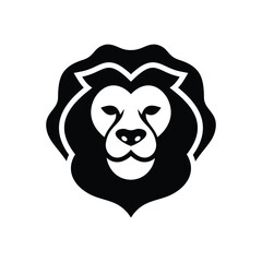 lion head silhouette vector design