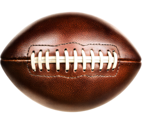 american football isolated on white brown leather football classic football close up textured sports ball football isolated leather football with white laces brown sports equipment football studio .