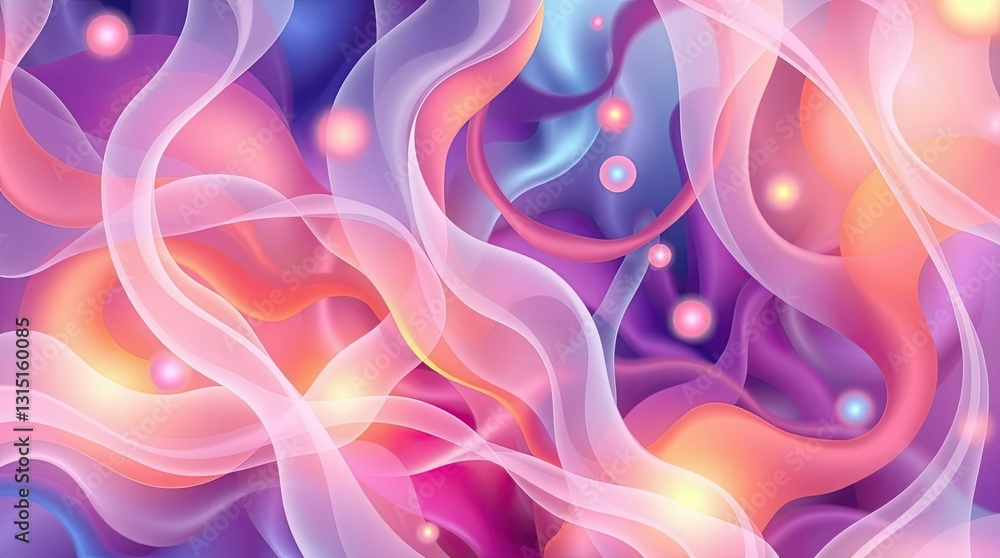 Poster this soft colorful abstract background art features gentle swirls and vibrant hues creating a soothi