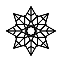 Geometric star-shaped lattice pattern