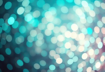 Obraz premium Shimmering aqua turquoise and teal green bokeh glitter background, nature, glossy