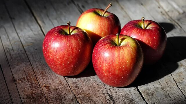 Fresh Red Apple Close-Up