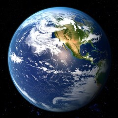 Fototapeta premium Planet Earth Under the Night Sky – Celebrating Earth Day with Awareness