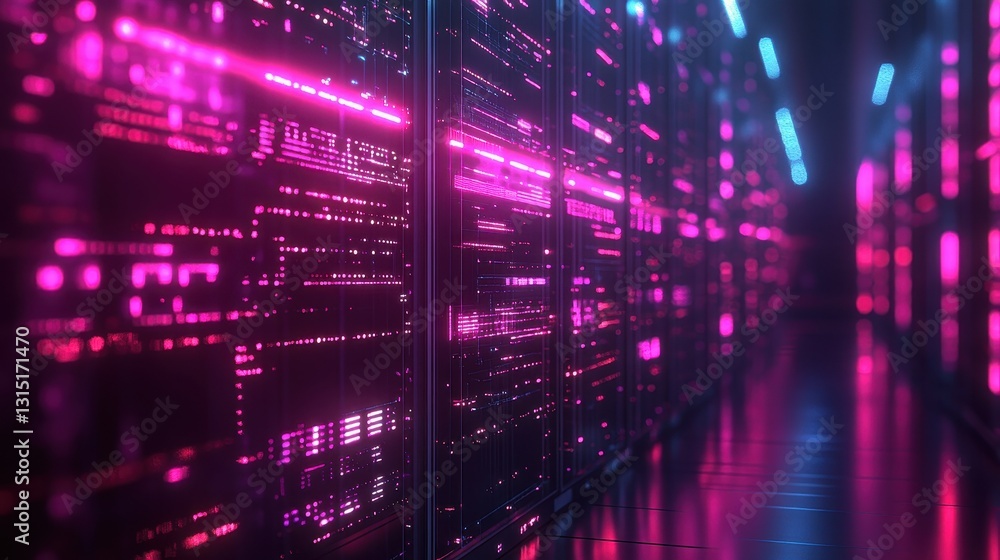Aufkleber data processing action server room digital content high-tech environment futuristic viewpoint