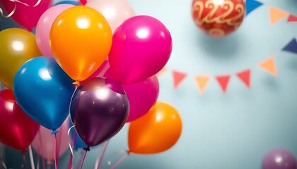 Radiant Balloons Ascending, Celebrating Joyous Occasions and Festive Cheer