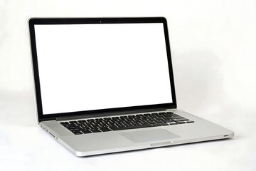 Fototapeta premium Laptop screen: Laptop computer with a blank screen.