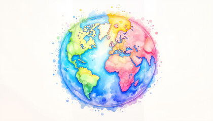 Abstract geometric Earth Day design with vibrant colors, environmental art