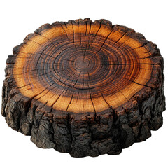 Rustic Wooden Tree Slice Cross Section Natural Wood Texture Perfect for Crafts and Design
