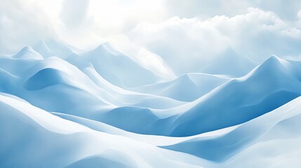 Fototapeta premium Abstract Snow Hills Background Art