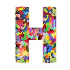 A small pieces of Gradient Inside letter H