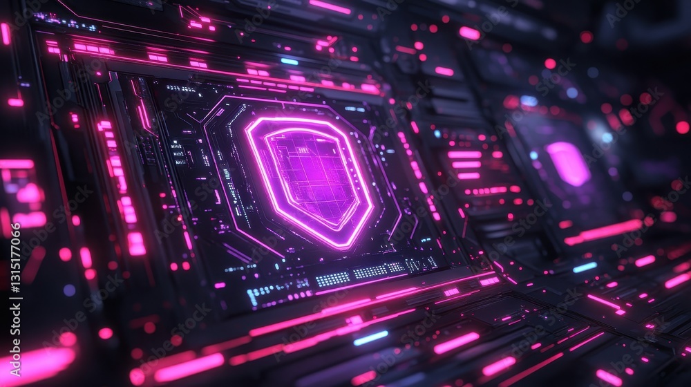 Aufkleber data security visualization digital realm graphic design futuristic environment high-tech viewpoint