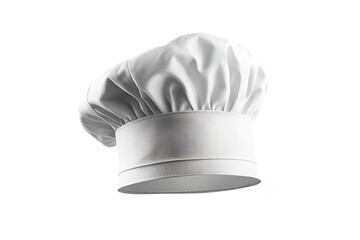 White chefs hat isolated on transparent background