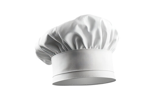 White chefs hat isolated on transparent background