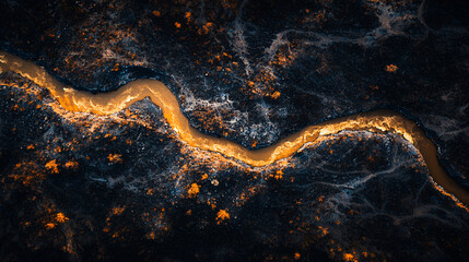 snake on black background