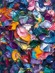 Obraz premium Abstract oil painting, Oil painting wall art, Abstract oil painting art background, Abstract acrylic and watercolor painting