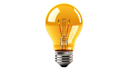 3D Bulb Isolated on Transparent Background, PNG