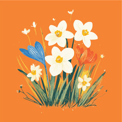 Illustration of greeting card for the spring holiday