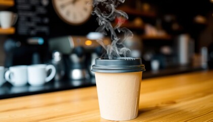 Cup of coffee on the table