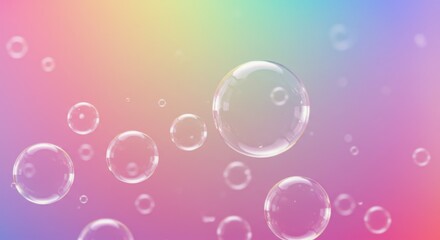 dreamy pastel background, floating translucent bubbles, soft focus, gradient colors, pink to blue, ethereal atmosphere, bokeh effect, delicate circles, abstract composition, whimsical, light and airy,
