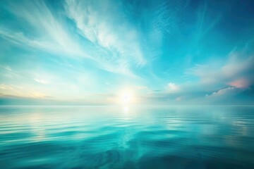 Obraz premium Teal Sky Blue Gradient Texture Background Abstract Photography, Soft Hues, Dreamy Wallpaper