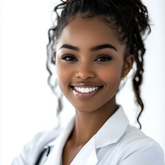 Professional Smiling Female Doctor Portrait: Successful Women in Healthcare