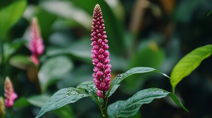 Obraz premium Close-up Thai Holy Basil - Sacred Ocimum Sanctum