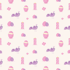 Easter elements pattern, cute Easter pattern, Happy Easter day