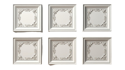 3D Frame Isolated on Transparent Background, PNG