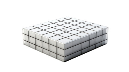 3D Grid Isolated on Transparent Background, PNG