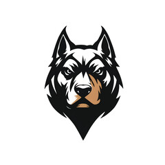 Dog logo. Dog head. Dog Head logo on white background. Vector illustration.