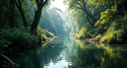 Whispering Streams in the Enchanting Forest