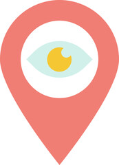 Location marker fill icon with color