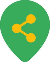 Share location fill icon with color