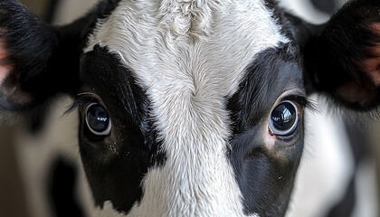 Cow's Gaze for Farm Close-Up.